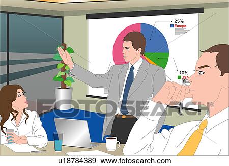 People working in an office. View Large Illustration Stock Illustration - People working in an office.. Fotosearch