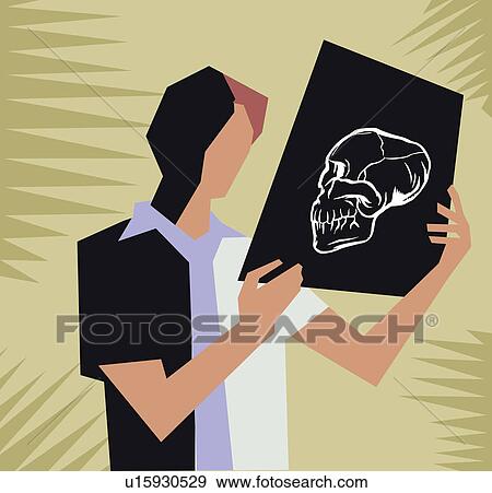 A doctor looking at x-ray View Large Illustration Stock Illustration - A doctor looking at x-ray. Fotosearch