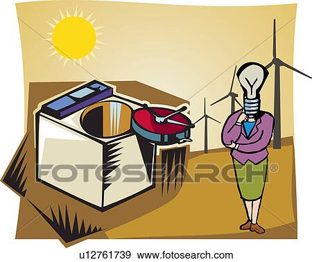 Stock Illustration - Sources of energy. Fotosearch