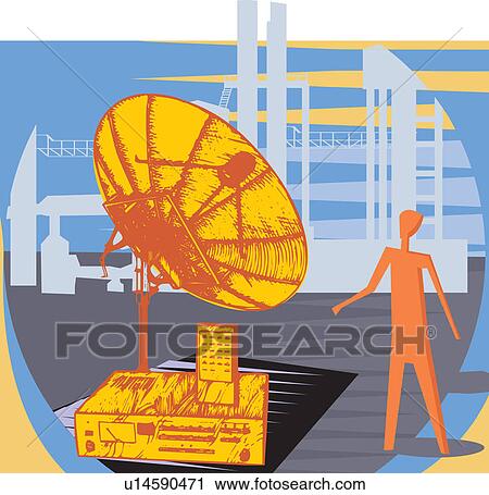 Clip Art - Network Communications. Fotosearch