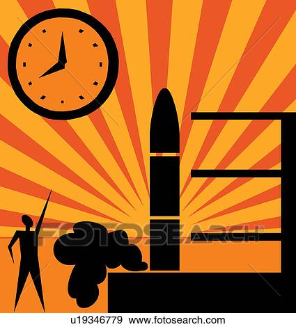 Rocket Ship Lifting Off View Large Illustration Stock Illustration - Rocket Ship Lifting Off. Fotosearch