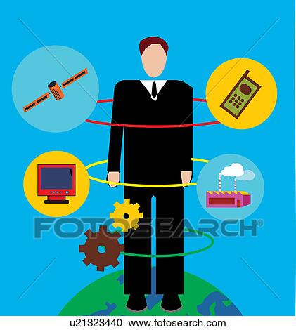 Clipart - Technologies featuring information and communication. Fotosearch
