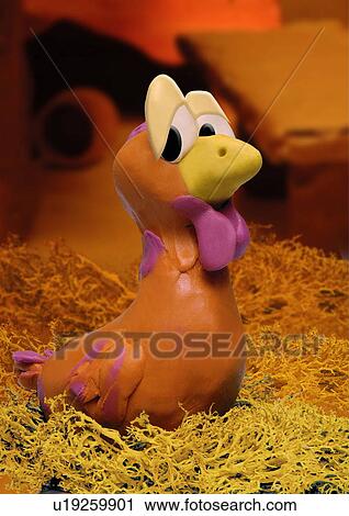 Clip Art - Hen sitting on her eggs. Fotosearch