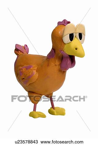 Hen standing View Large Illustration Drawing - Hen standing. Fotosearch