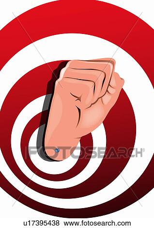 Stock Illustration - Hand sign "fist". Fotosearch