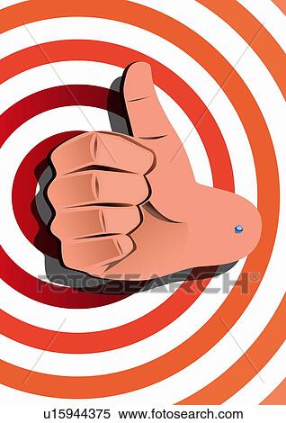 Stock Illustration - Hand sign "number 0". Fotosearch