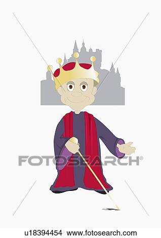 A king begging for money View Large Illustration Stock Illustration - A king begging for money. Fotosearch