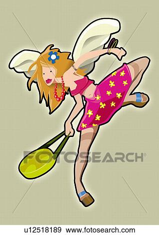 Woman with purse ready to go View Large Illustration Stock Illustration - Woman with purse ready to go. Fotosearch