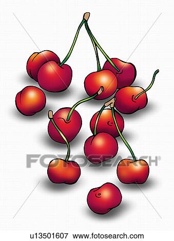 Stock Illustration - Fresh cherries. Fotosearch