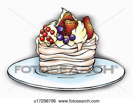 Small berry tart cake on a plate View Large Illustration Stock Illustration - Small berry tart cake on a plate. Fotosearch