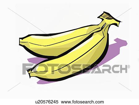 Stock Illustration - Two bananas. Fotosearch