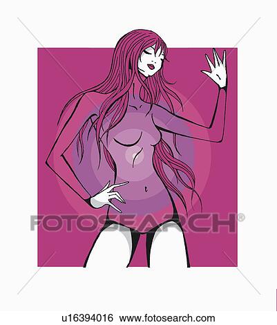 Young fit woman posing View Large Illustration Stock Illustration - Young fit woman posing. Fotosearch