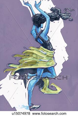 Stock Illustration - Woman performing a dance. Fotosearch