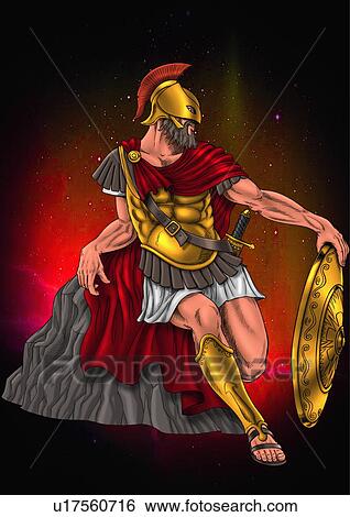 Ares, God of War View Large Illustration Stock Illustration - Ares, God of War. Fotosearch