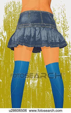 Closeup of the backside of a woman View Large Illustration Stock Illustration - Closeup of the backside of a woman. Fotosearch