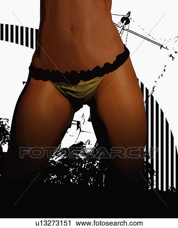 Closeup of woman's abdomen and bikini View Large Illustration Clip Art - Closeup of woman's abdomen and bikini. Fotosearch