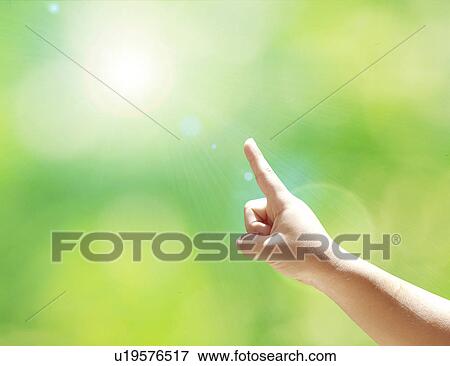 Close-up of a hand pointing finger View Large Illustration Stock Illustration - Close-up of a hand pointing finger. Fotosearch