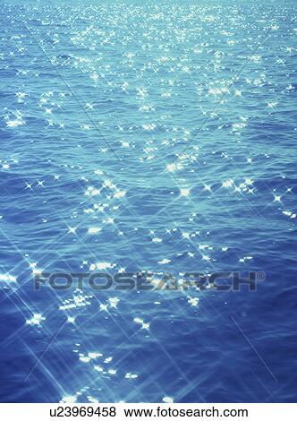 Close view of sunlight glittering on water surface View Large Illustration Stock Illustration - Close view of sunlight glittering on water surface. Fotosearch