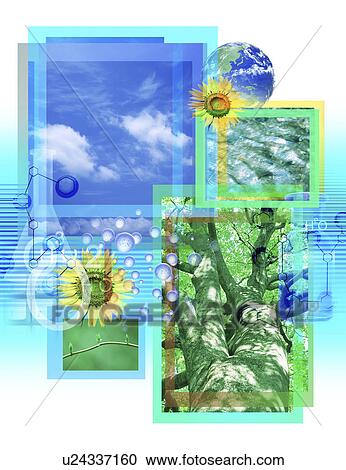 Clipart - Digital composite of nature. Fotosearch