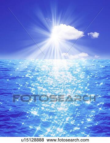Stock Illustration - Scenic seascape. Fotosearch