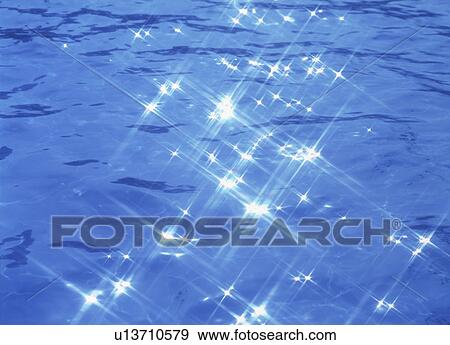 Stock Illustration - Sunlight glittering on water. Fotosearch