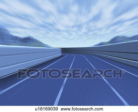 Stock Illustration - View of a road. Fotosearch