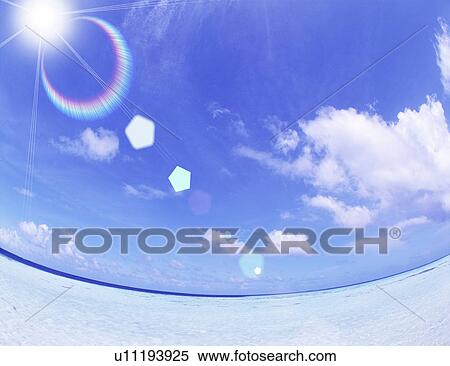 View of sea and sky View Large Illustration Stock Illustration - View of sea and sky. Fotosearch