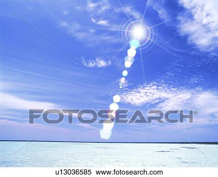 View of sea and sky View Large Illustration Stock Illustration - View of sea and sky. Fotosearch