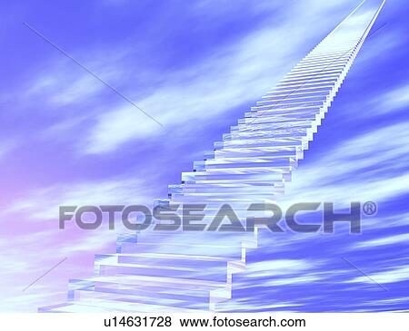 View of stairway to sky View Large Illustration Stock Illustration - View of stairway to sky. Fotosearch