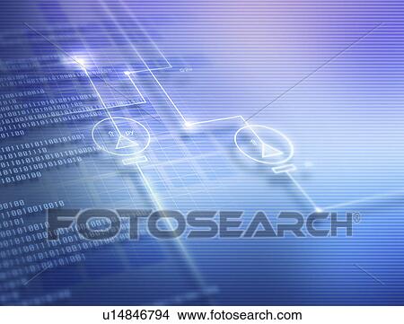 Abstract electric circuit with codes View Large Illustration Stock Illustration - Abstract electric circuit with codes. Fotosearch