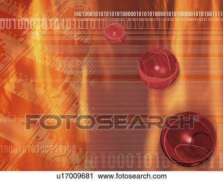 Abstract globes with numbers View Large Illustration Clip Art - Abstract globes with numbers. Fotosearch