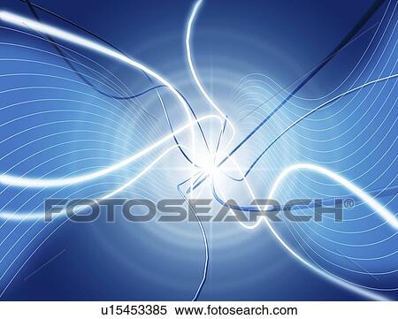 Stock Illustration - Abstract illuminated lines. Fotosearch