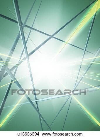 Stock Illustration - Abstract lines against bright background. Fotosearch