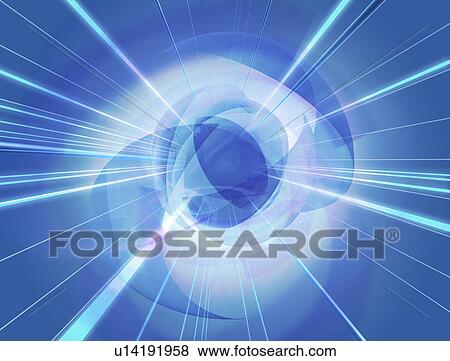 Stock Illustration - Abstract lines with circular bands. Fotosearch