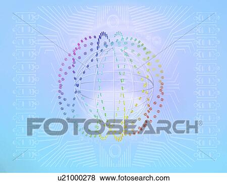 Design around globe with blue background View Large Illustration Stock Illustration - Design around globe with blue background. Fotosearch