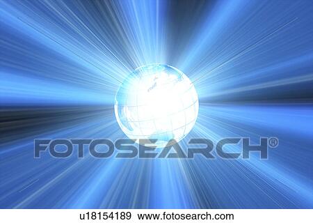 Digital composite of illuminated globe View Large Illustration Stock Illustration - Digital composite of illuminated globe. Fotosearch