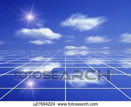 Stock Illustration - Sunlight with reflection over flooring. Fotosearch