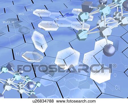 View of abstract chemical formula View Large Illustration Stock Illustration - View of abstract chemical formula. Fotosearch
