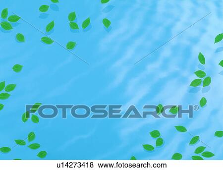 View of leaves floating on water (digital composite) View Large Photo Image Stock Photo - View of leaves floating on water (digital composite). Fotosearch
