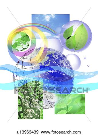 Collage of nature View Large Illustration Stock Illustration - Collage of nature. Fotosearch