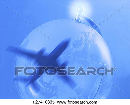 Stock Illustration - Digital composite of airplane. Fotosearch