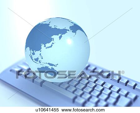 Digital composite of globe on keyboard View Large Illustration Stock Illustration - Digital composite of globe on keyboard. Fotosearch