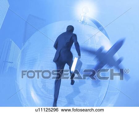 Digital composite of man climbing globe View Large Illustration Stock Illustration - Digital composite of man climbing globe. Fotosearch