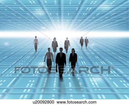 Clipart - Digital composite of professionals. Fotosearch