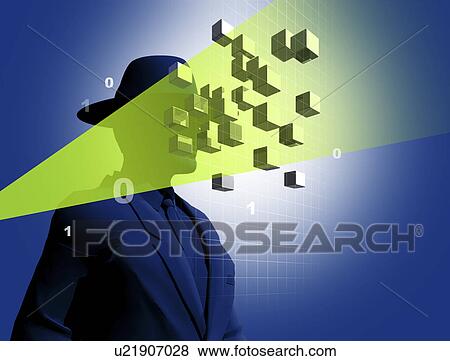 Digital composite of ray over man View Large Illustration Stock Illustration - Digital composite of ray over man. Fotosearch
