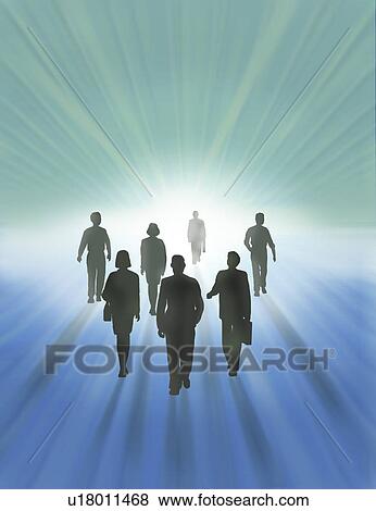 Medium group of people walking View Large Illustration Stock Illustration - Medium group of people walking. Fotosearch