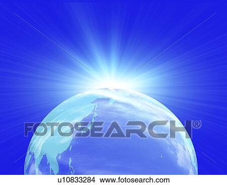 Sparkling earth View Large Illustration Stock Illustration - Sparkling earth. Fotosearch