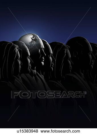 Stock Illustration - View of statues. Fotosearch