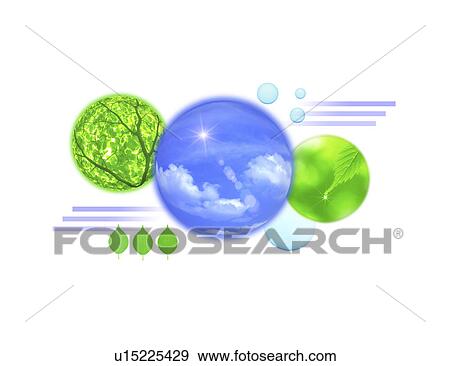 Stock Illustration - A collage of bubbles. Fotosearch