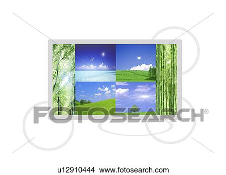 Stock Illustration - Collage of nature. Fotosearch